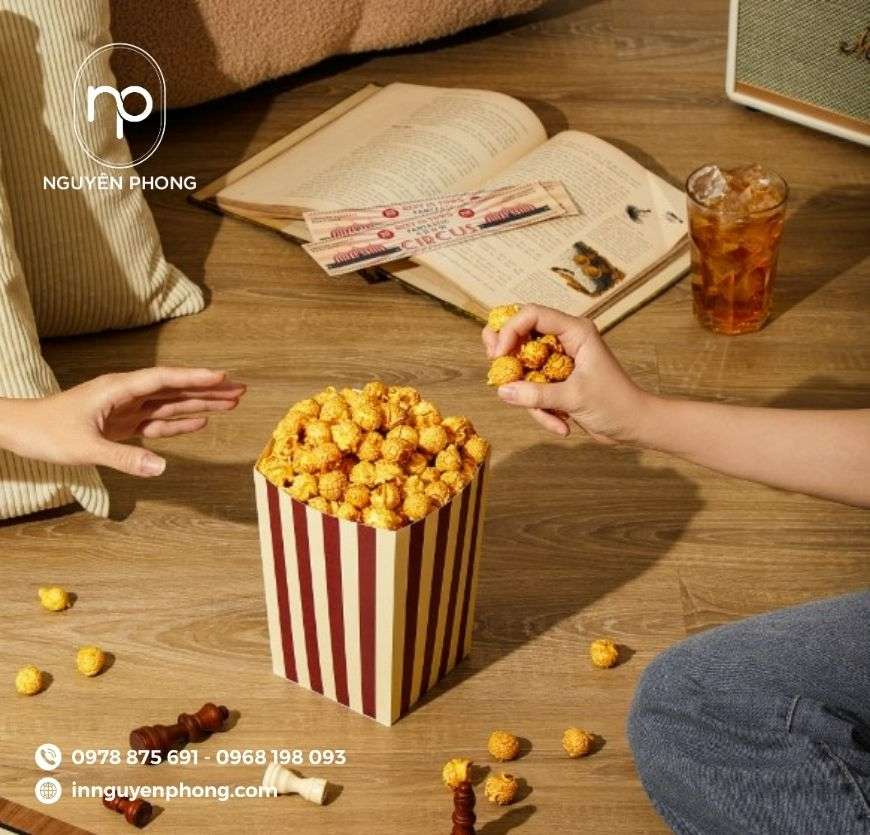 Gợi ý 50+ mẫu túi bắp rang bơ bắt mắt, dễ in, dễ thu hút người mua